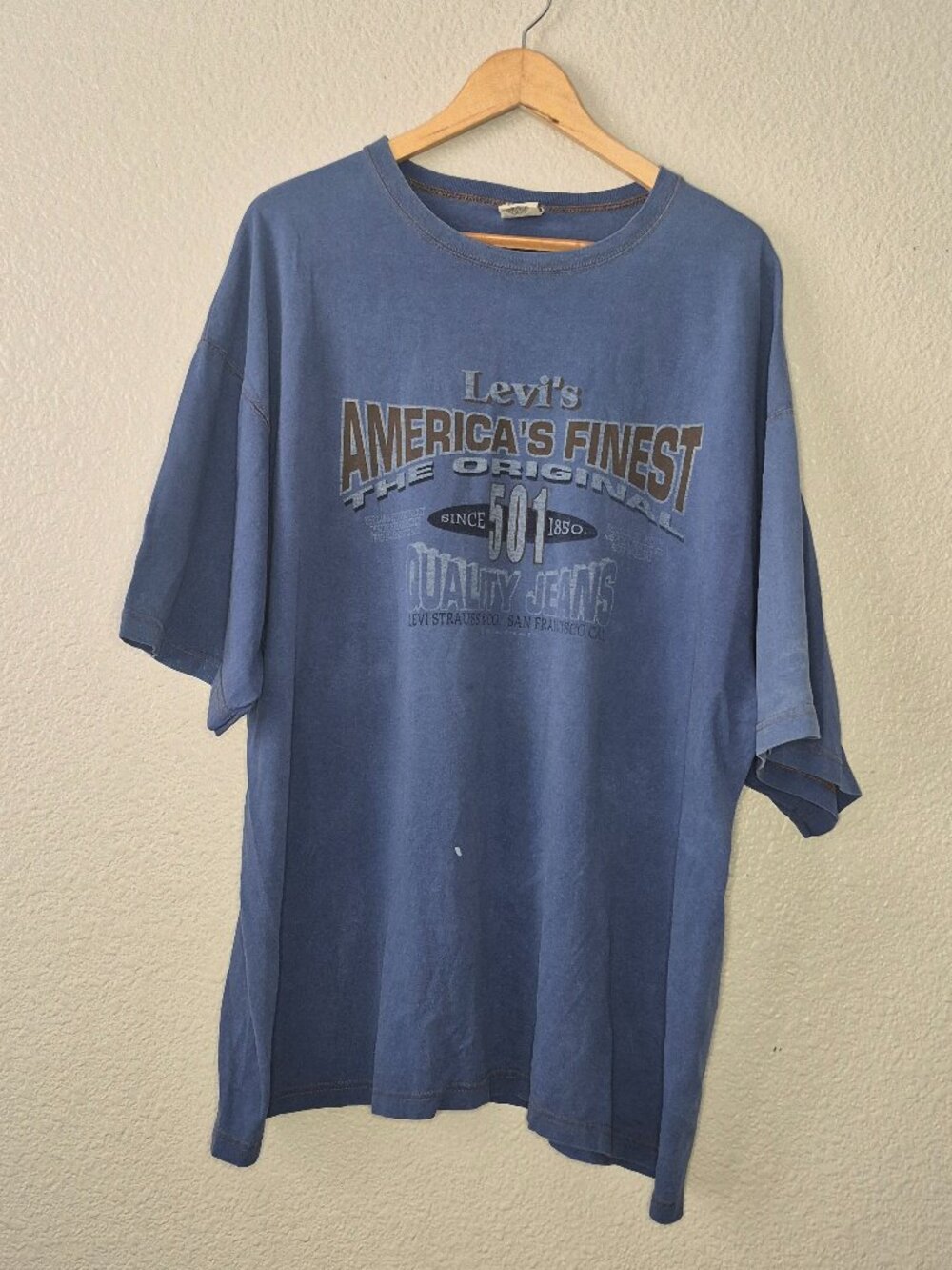 Vintage Levis 501 Shirt Mens Large Americas Finest Made in USA Distressed As Is